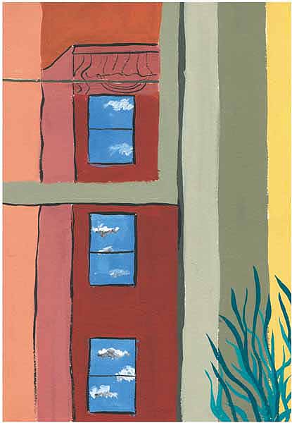 Apartment Building View Card